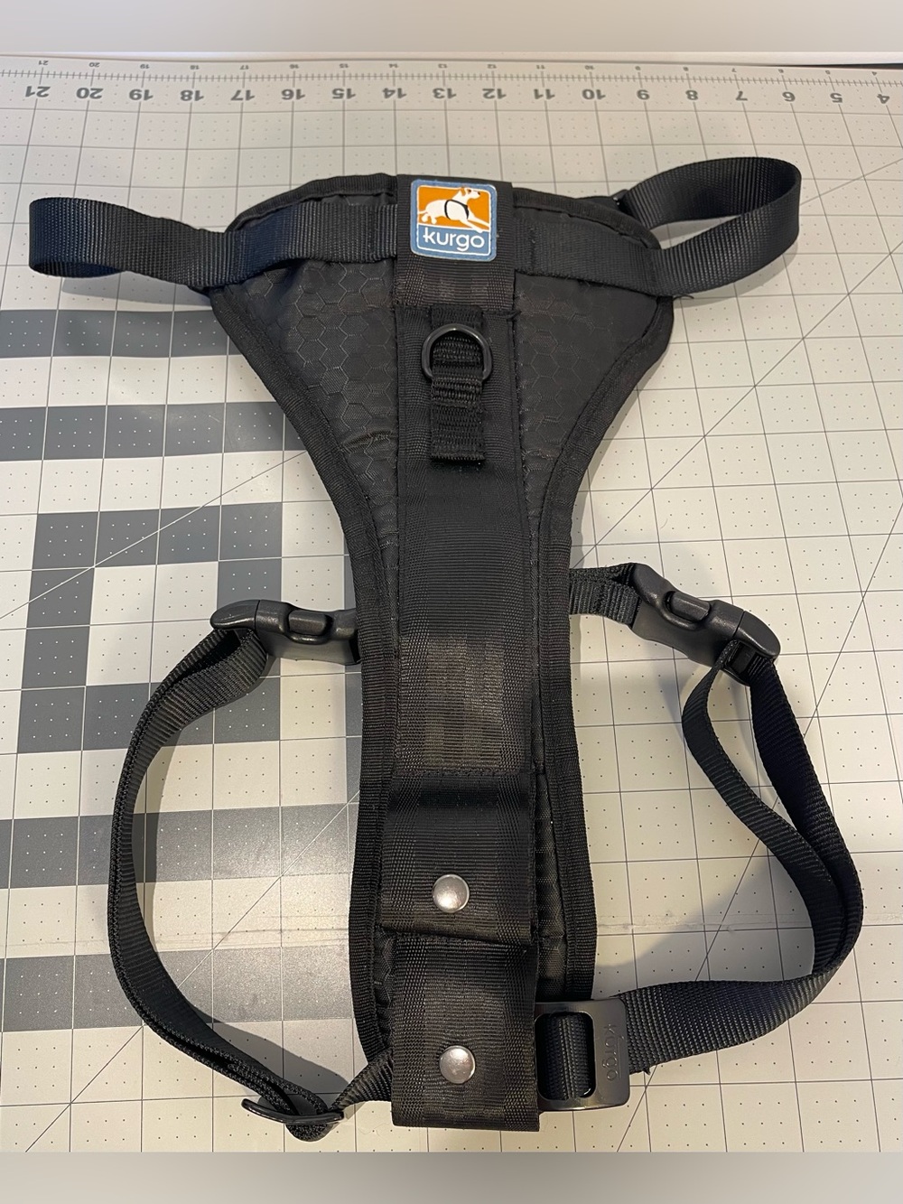 Kurgo Tru-Fit Smart Dog Harness XL Black Padded Adjustable Walking No Pull